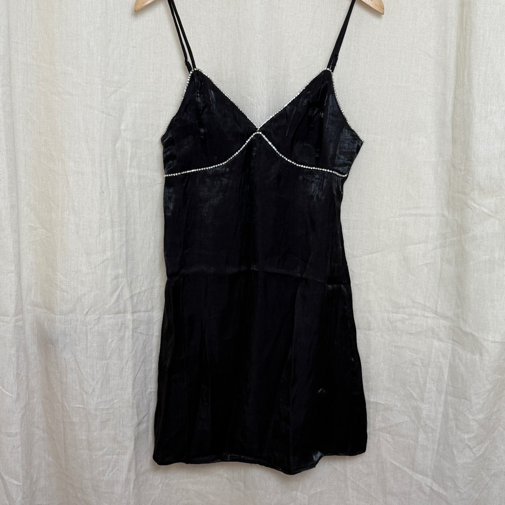 Y2K LDB Mini Black Rhinestone detail Medium